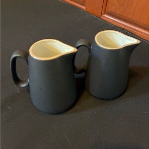 Home Essentials Black and Cream Pitcher Set